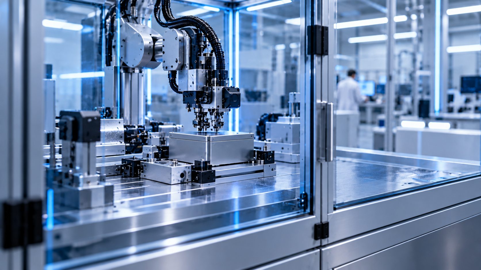 Équipement conceptuel de recherche sur la fabrication dans un laboratoire illustré