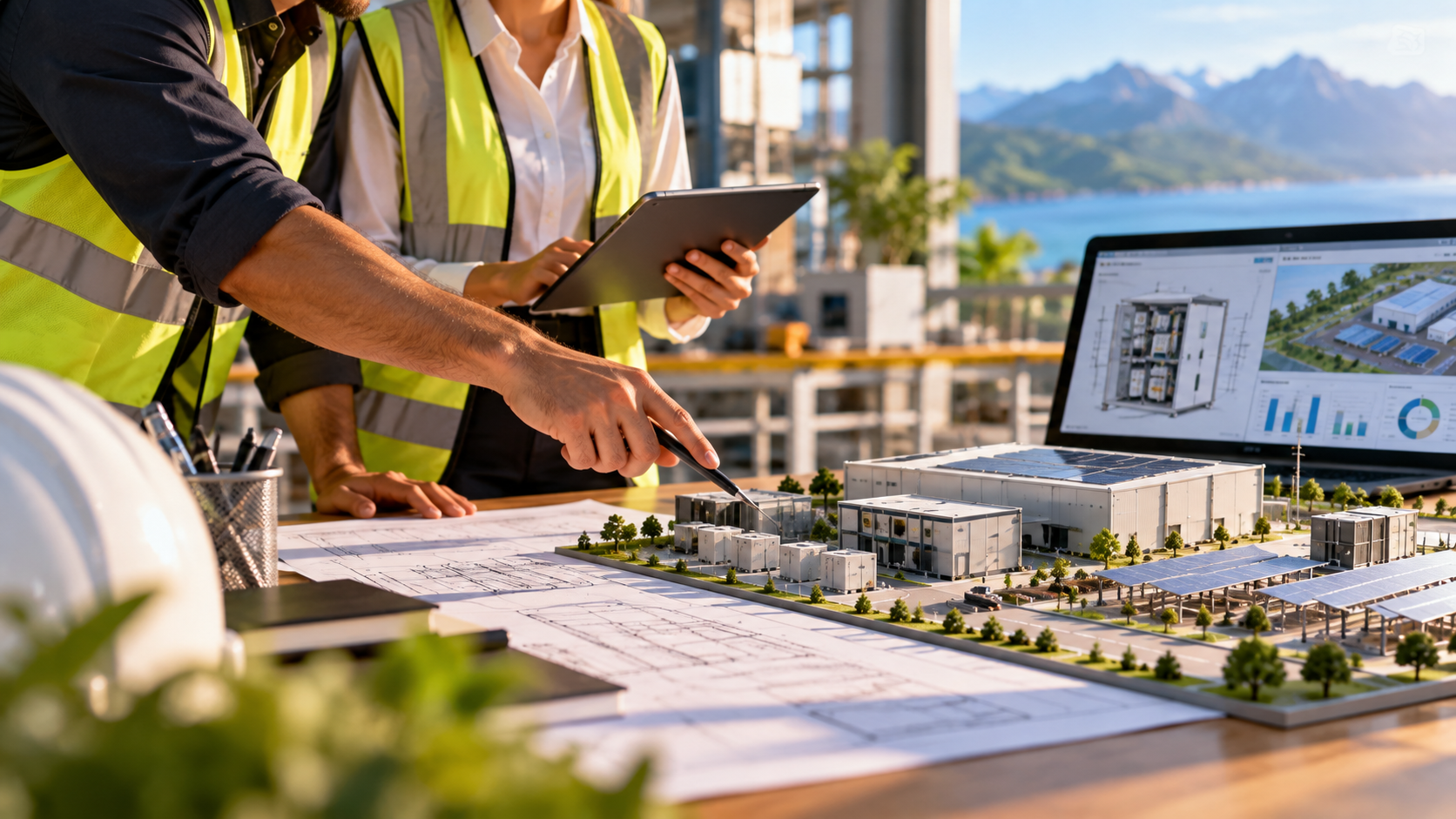 Étude conceptuelle d'une maquette industrielle et de plans techniques
